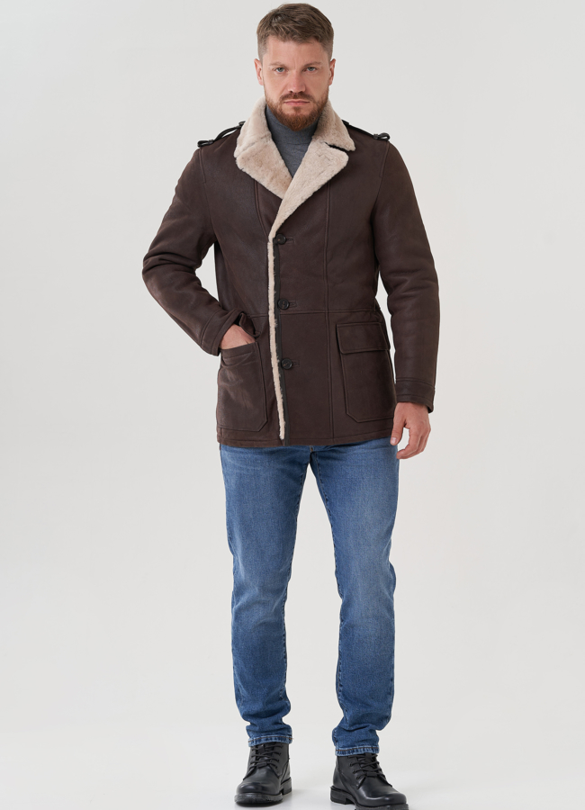 фото Мужская дубленка  модель № 81710