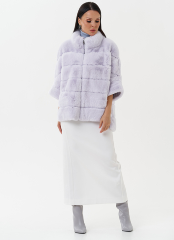 Короткая шуба из меха кролика