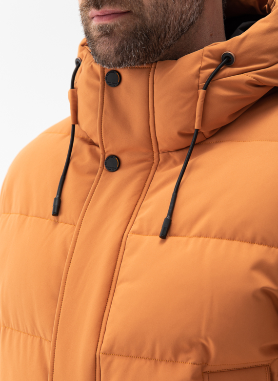 Мужской пуховик с капюшоном 