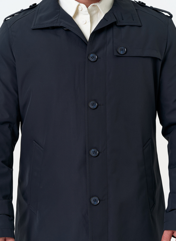 Мужское полупальто синего цвета