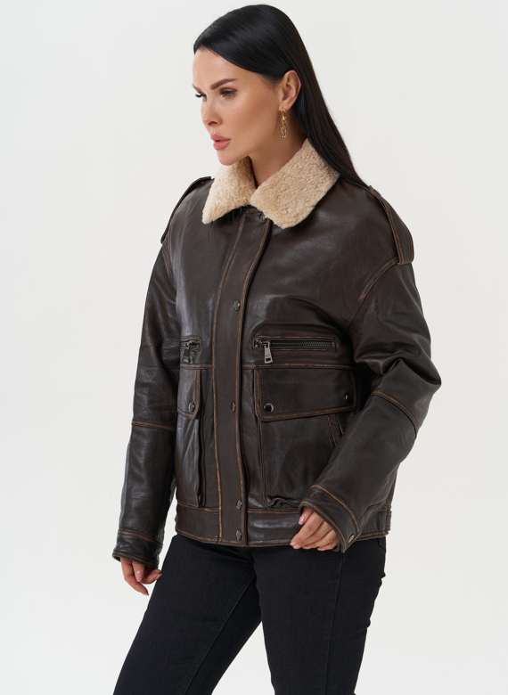 Кожаная куртка-пилот 