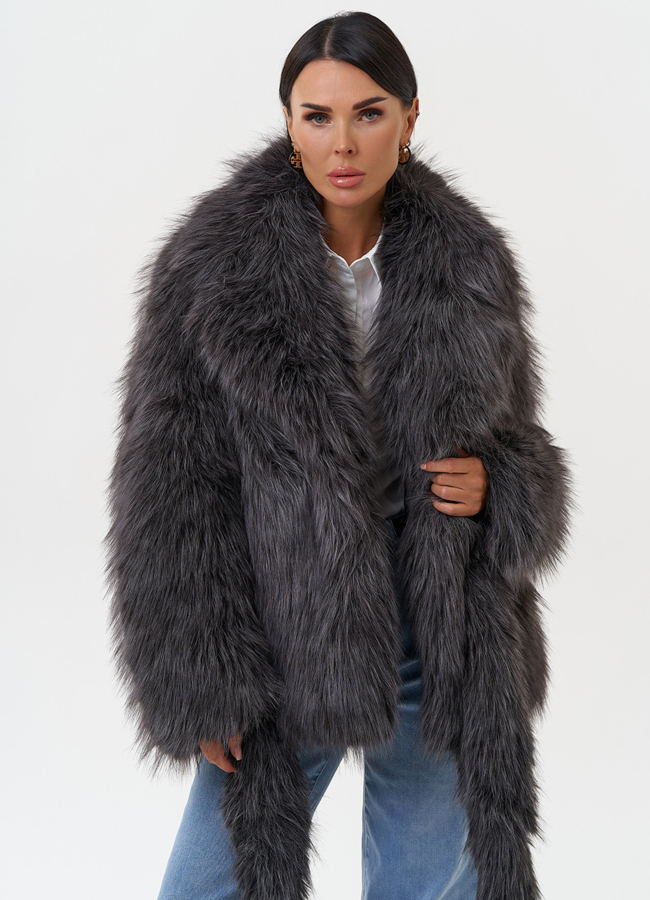 Женская шуба из эко меха модель № 31240 универмаг малина