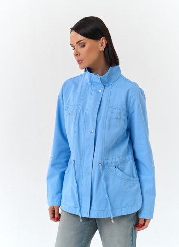 Женская ветровка с воротником стойкой