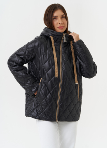 Стеганая куртка с капюшоном