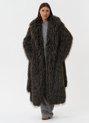 Шуба из эко меха под лису