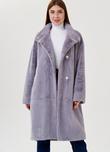 Женское пальто из искусственного меха 