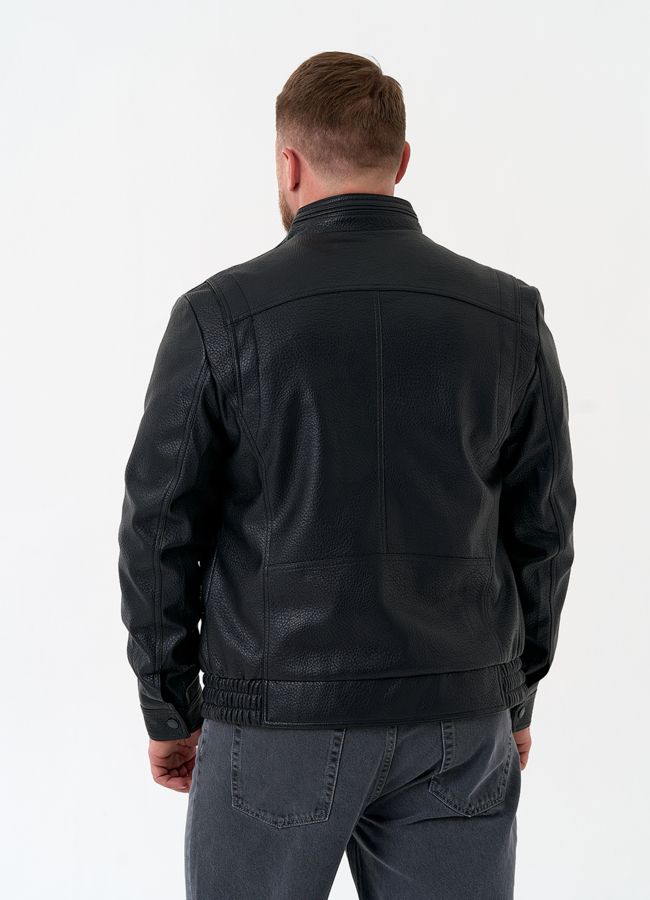 фото Мужская куртка бомбер из эко кожи модель № 32878