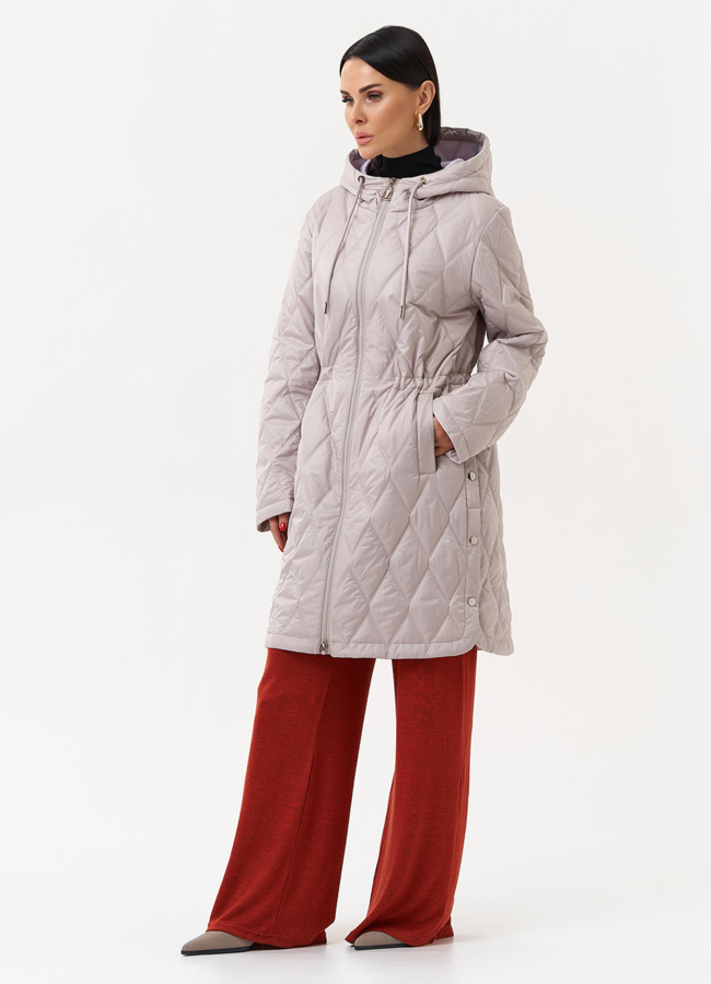 Женское утепленное полупальто с капюшоном модель № 29937 универмаг малина