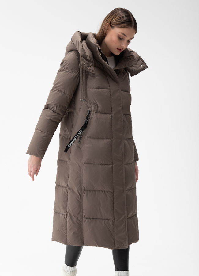 Женский пуховик с капюшоном  модель № 28411 в рассрочку