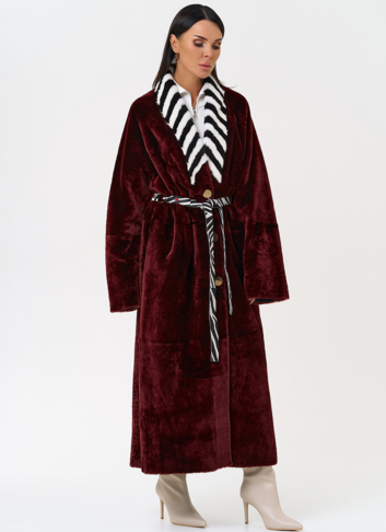 Двусторонняя женская дубленка из овчины SATINO