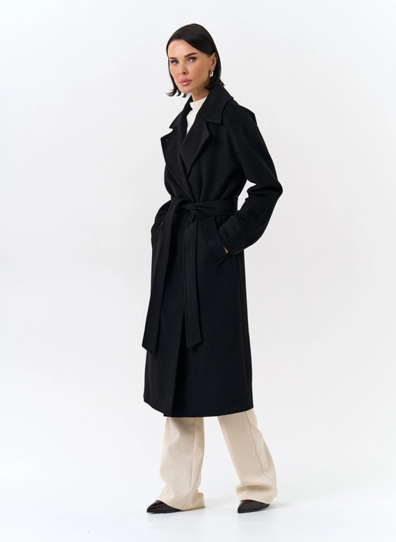 Женское пальто с английским воротником фото