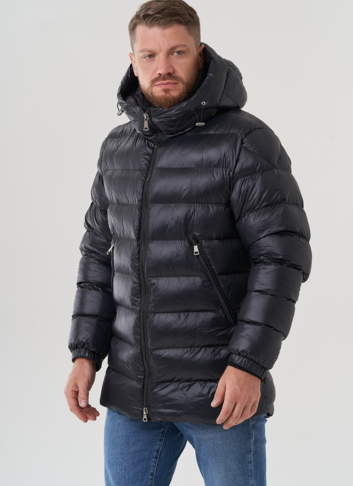 Мужской пуховик с капюшоном 
