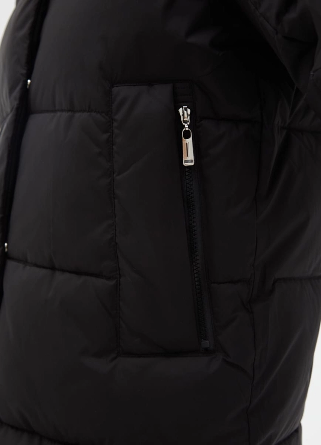 Женский пуховик с капюшоном модель № 31146 универмаг малина