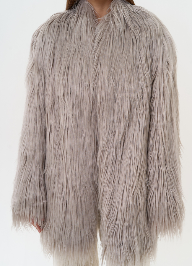 Женская шуба из эко меха с декоративным поясом модель № 31529 универмаг малина