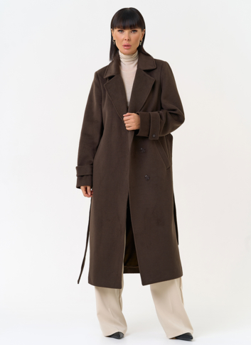 Женское пальто с английским воротником