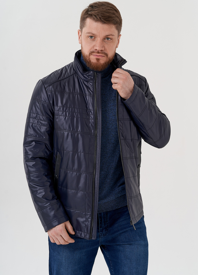 Мужская куртка синего цвета модель № 24354 универмаг малина