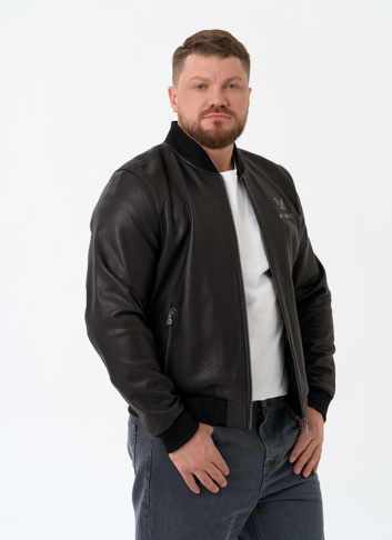 Мужская куртка бомбер из натуральной кожи