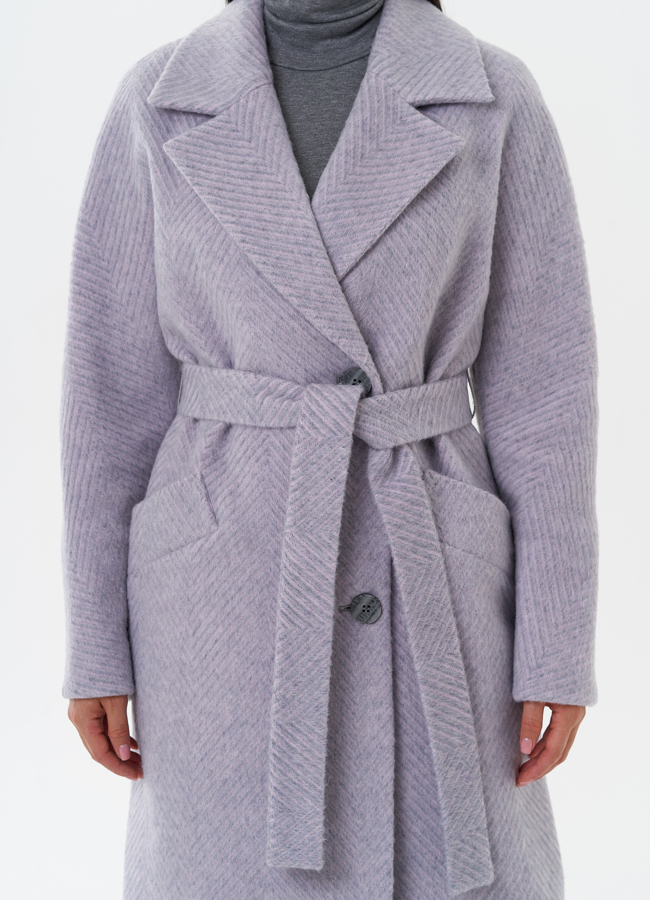 Женское пальто с английским воротником модель № 27671 универмаг малина