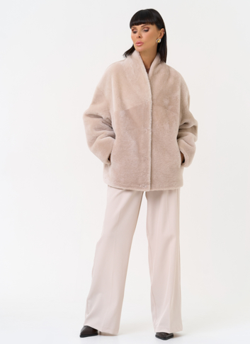 Светлая натуральная дубленка