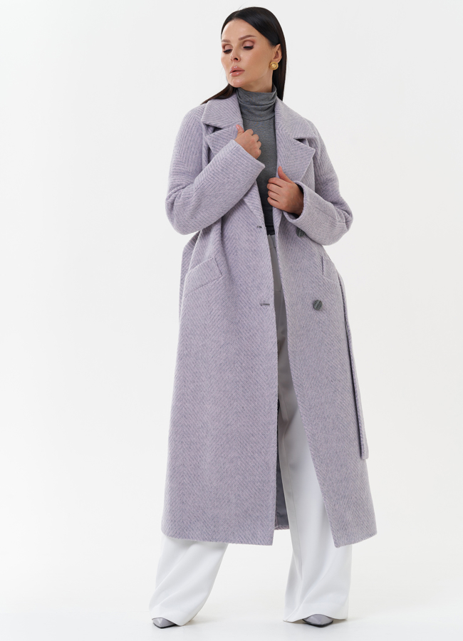 Женское пальто с английским воротником модель № 27671 универмаг малина