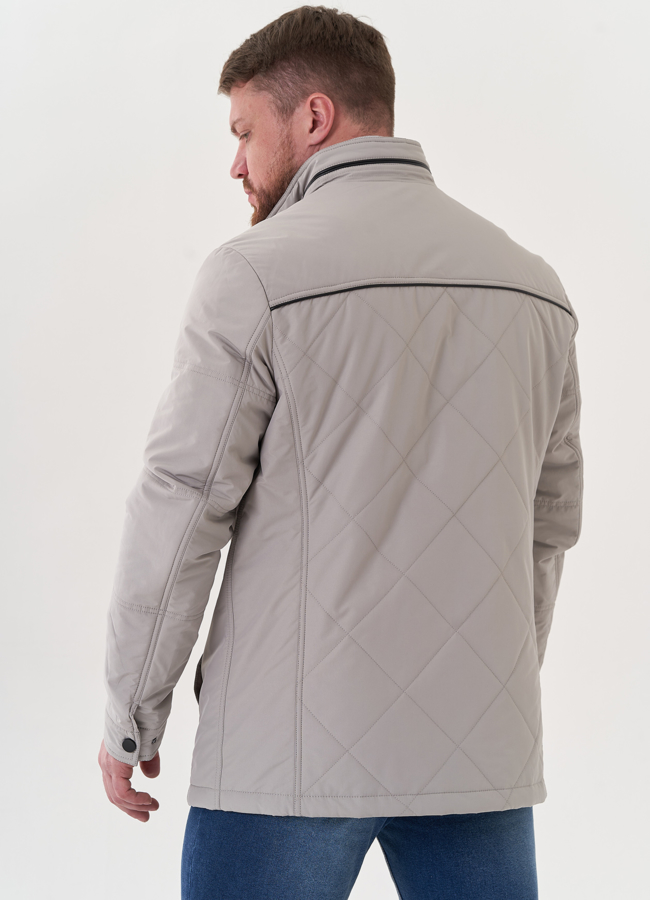 Мужская куртка серого цвета модель № 26857 универмаг малина