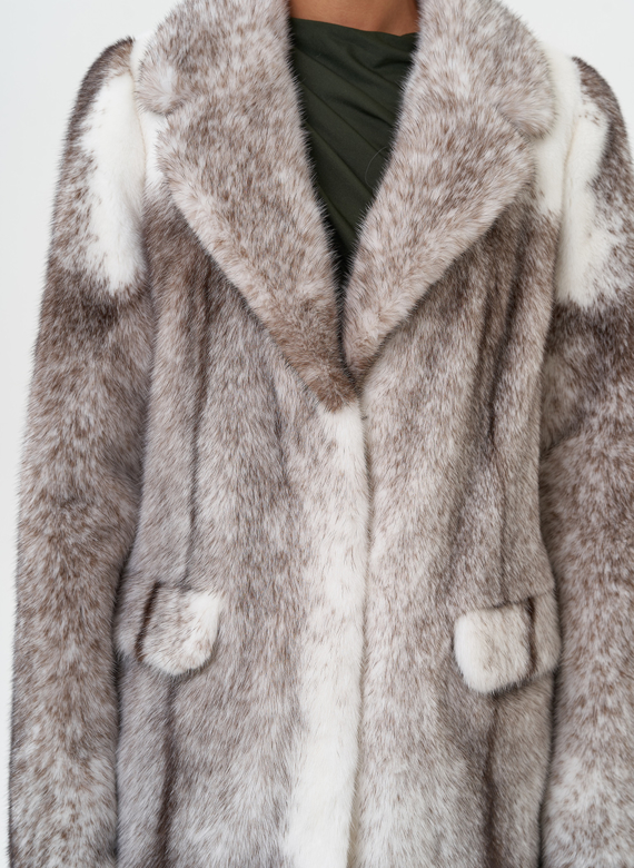 Жакет из норки крестовки cross