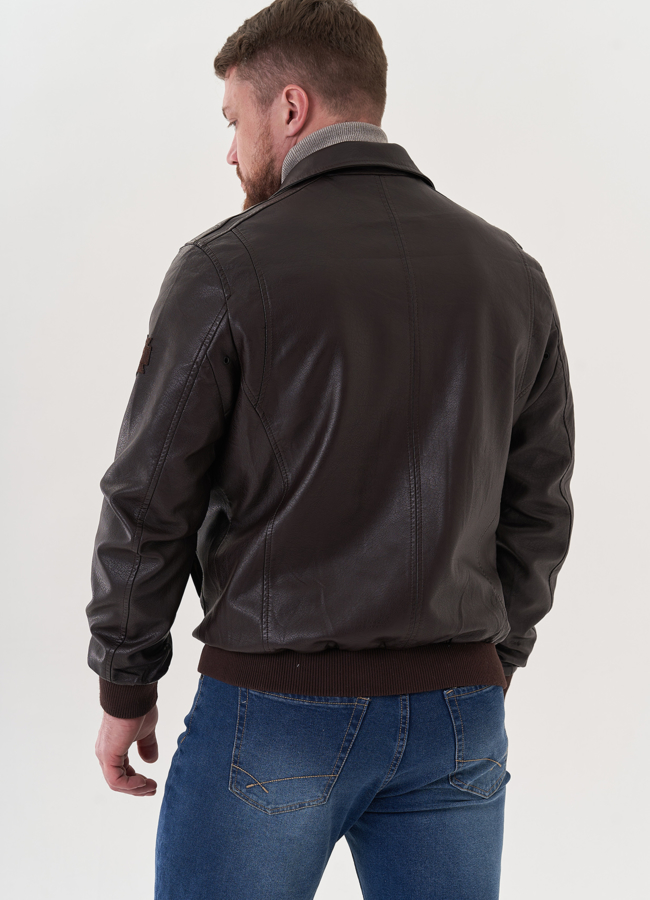 Мужская куртка из эко кожи модель № 26786 универмаг малина