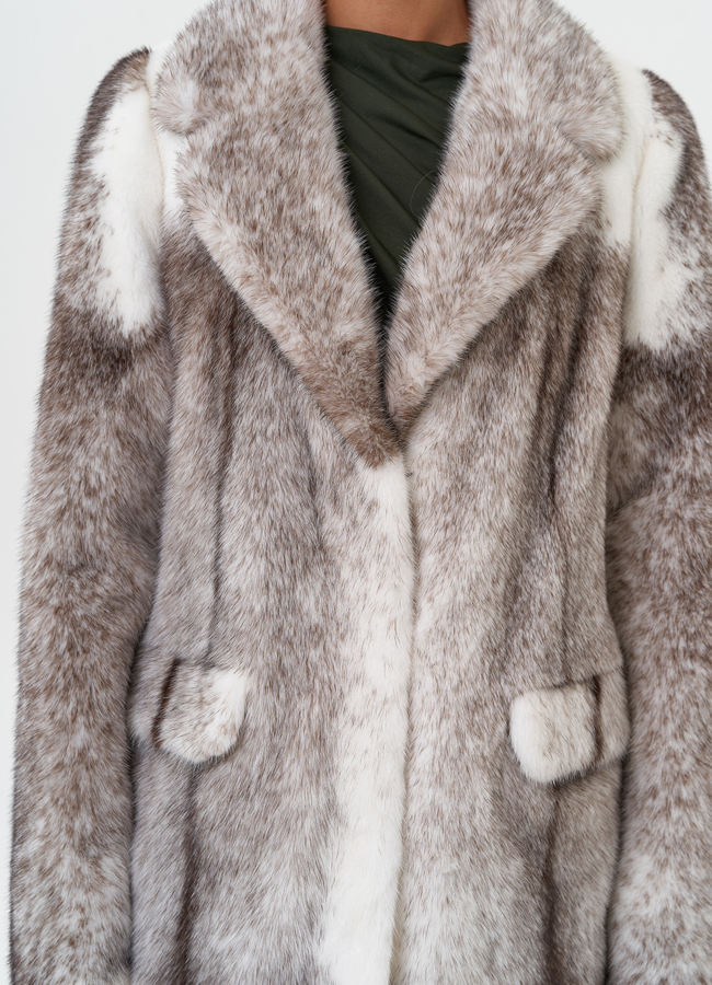 Жакет из норки крестовки cross модель № 31318 в кредит