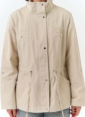 Женская ветровка с воротником стойкой