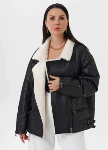 Натуральная дубленка оверсайз