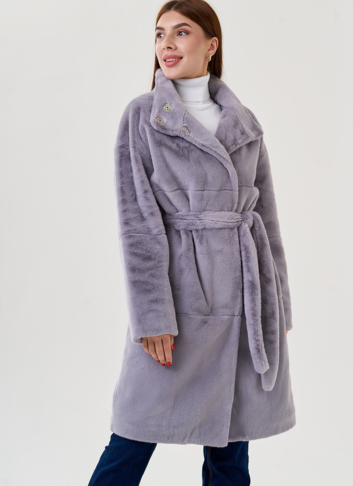 Женское пальто из искусственного меха 