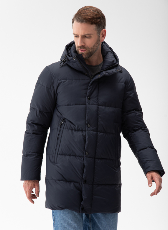 Мужской пуховик с капюшоном 