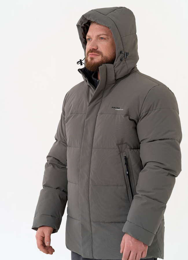 Мужской пуховик с капюшоном  модель № 31450 универмаг малина