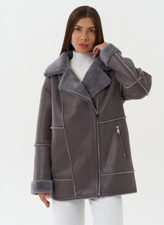 Женская дубленка из эко кожи