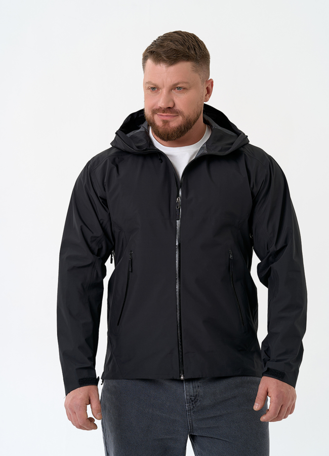 Мужская ветровка черного цвета модель № 32655 в рассрочку
