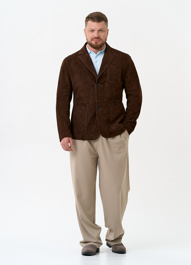 Мужской пиджак из натуральной замши модель № 32745 в кредит