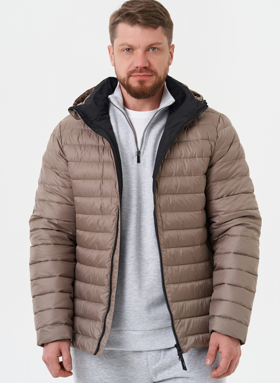 Стеганая куртка с капюшоном