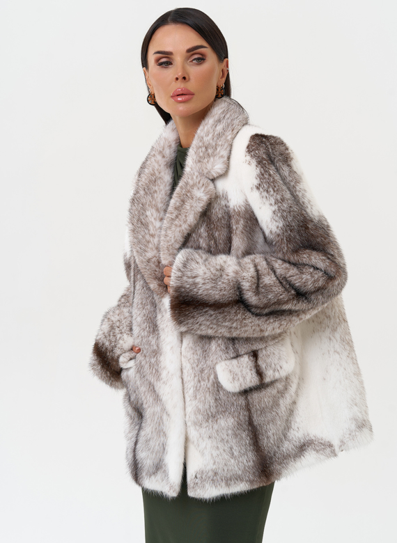 Жакет из норки крестовки cross