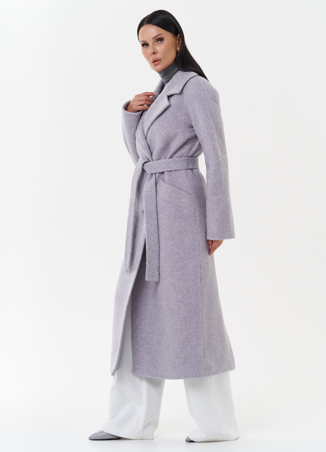 Женское пальто с английским воротником модель № 27671 в кредит