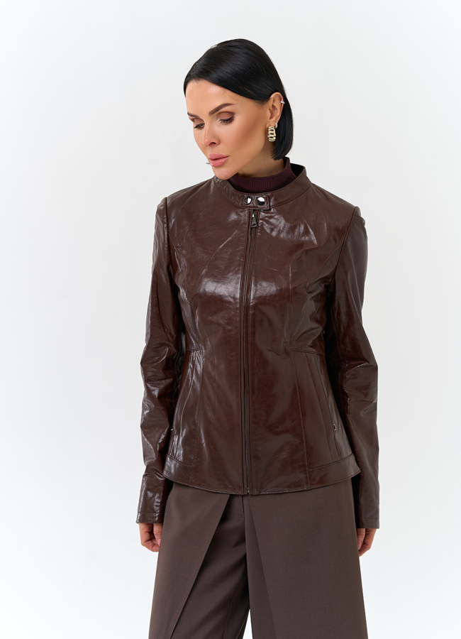 Женская куртка из натуральной кожи модель № 32741 универмаг малина